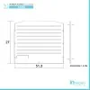 Asse lavapanni 27x51,3 cm in PVC per lavatoio in resina 60x45 cm