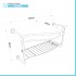Mobile bagno sospeso 115 cm in metallo cromato con lavabo  Gardenia