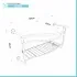 Mobile bagno sospeso 115 cm in metallo cromato con lavabo  Gardenia