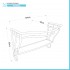 Mobile bagno sospeso 115 cm in metallo bianco con lavabo  Gardenia