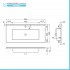 Mobile bagno sospeso 100 bianco lucido con lavabo e specchio LED  Eva