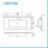 Mobile bagno sospeso 100 bianco lucido con lavabo e specchio LED  Eva