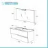 Mobile bagno sospeso 100 bianco lucido con lavabo e specchio LED  Eva