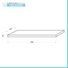 Mensola per lavabo dappoggio 100 cm in legno rovere fossile  Linea