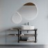 Mensola per lavabo dappoggio 100 cm in legno rovere fossile  Linea