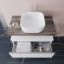 Mensola per lavabo dappoggio 100 cm in legno rovere fossile  Linea