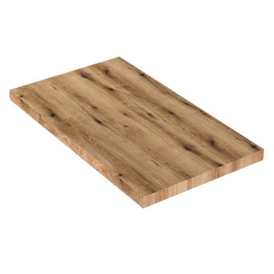 Mensola per lavabo dappoggio 80 cm in legno rovere naturale  Linea
