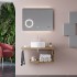 Mensola per lavabo dappoggio 80 cm in legno rovere naturale  Linea