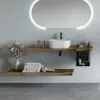 Divisorio portaoggetti 24 cm in metallo antracite per mensola serie Linea