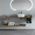 Divisorio portaoggetti 24 cm in metallo antracite per mensola serie Linea