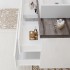 Mobile bagno sospeso 60 bianco top rovere fossile con specchio LED  Town