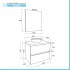 Mobile bagno sospeso 60 bianco top rovere fossile con specchio LED  Town