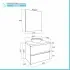 Mobile bagno sospeso 60 bianco top rovere naturale con specchio LED  Town