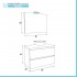 Mobile bagno sospeso 80 rovere fumo top cenere con specchio LED  Town