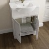 Mobile bagno a terra 55 bianco decape con lavabo e specchio  Romantica