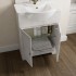 Mobile bagno a terra 55 bianco decape con lavabo e specchio  Romantica