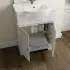 Mobile bagno a terra 55 bianco decape con lavabo e specchio  Romantica