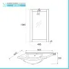 Mobile bagno a terra 55 bianco decape con lavabo e specchio  Romantica