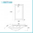 Mobile bagno a terra 55 bianco decape con lavabo e specchio  Romantica