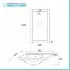 Mobile bagno a terra 55 bianco decape con lavabo e specchio  Romantica