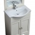 Mobile bagno a terra 55 bianco decape con lavabo e specchio  Romantica