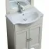 Mobile bagno a terra 55 bianco decape con lavabo e specchio  Romantica