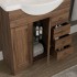 Mobile bagno a terra 75 noce con lavabo specchio e lampada  Romantica