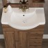 Mobile bagno a terra 75 noce con lavabo specchio e lampada  Romantica