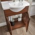 Mobile bagno a terra 55 noce con lavabo specchio e lampada  Romantica