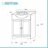 Mobile bagno a terra 55 noce con lavabo specchio e lampada  Romantica