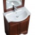 Mobile bagno a terra 55 noce con lavabo specchio e lampada  Romantica