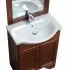Mobile bagno a terra 55 noce con lavabo specchio e lampada  Romantica