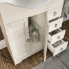 Mobile bagno a terra 75 bianco decape con lavabo e specchio  Romantica