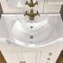 Mobile bagno a terra 75 bianco decape con lavabo e specchio  Romantica