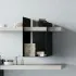 Divisorio portaoggetti 24 cm in metallo antracite per mensola serie Linea