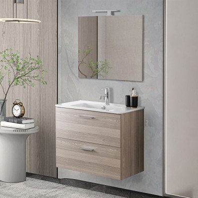 Mobile bagno sospeso 80 corda con lavabo e specchio  Miami