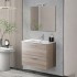Mobile bagno sospeso 80 corda con lavabo e specchio  Miami