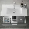 Mobile bagno sospeso 80  antracite lucido con lavabo e specchio  Miami