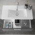Mobile bagno sospeso 80  antracite lucido con lavabo e specchio  Miami