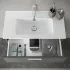 Mobile bagno sospeso 80  antracite lucido con lavabo e specchio  Miami