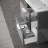 Mobile bagno sospeso 80  antracite lucido con lavabo e specchio  Miami