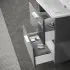 Mobile bagno sospeso 80  antracite lucido con lavabo e specchio  Miami