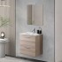 Mobile bagno sospeso 60 corda con lavabo e specchio  Miami