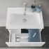Mobile bagno sospeso 60 bianco lucido con lavabo e specchio  Miami