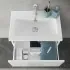 Mobile bagno sospeso 60 bianco lucido con lavabo e specchio  Miami