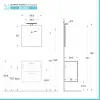 Mobile bagno sospeso 60 bianco lucido con lavabo e specchio  Miami
