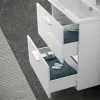 Mobile bagno sospeso 60 bianco lucido con lavabo e specchio  Miami
