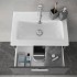 Mobile bagno sospeso 60 antracite lucido con lavabo e specchio  Miami