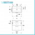 Mobile bagno sospeso 60 antracite lucido con lavabo e specchio  Miami