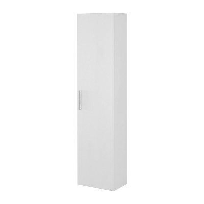 Pensile bagno sospeso H 145 bianco lucido con ripiani regolabili  Miami 